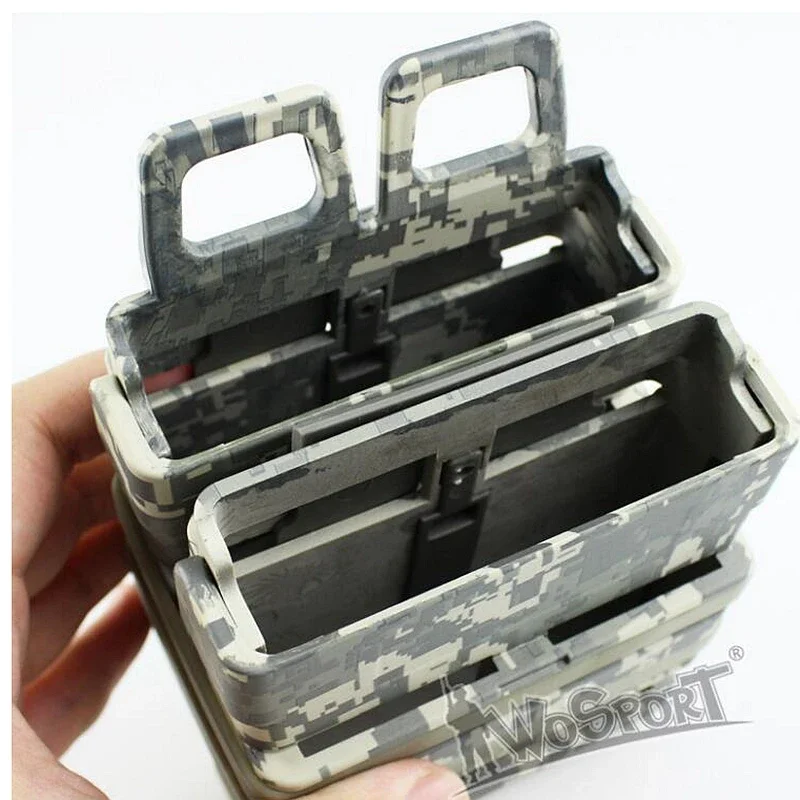 Bolsa táctica doble para revista, funda 5,56/7,62 Fast Mag para M4/AK47/AR15 MAG, soporte de polímero, bolsa para cargador, accesorio para Rifle - imagen 2