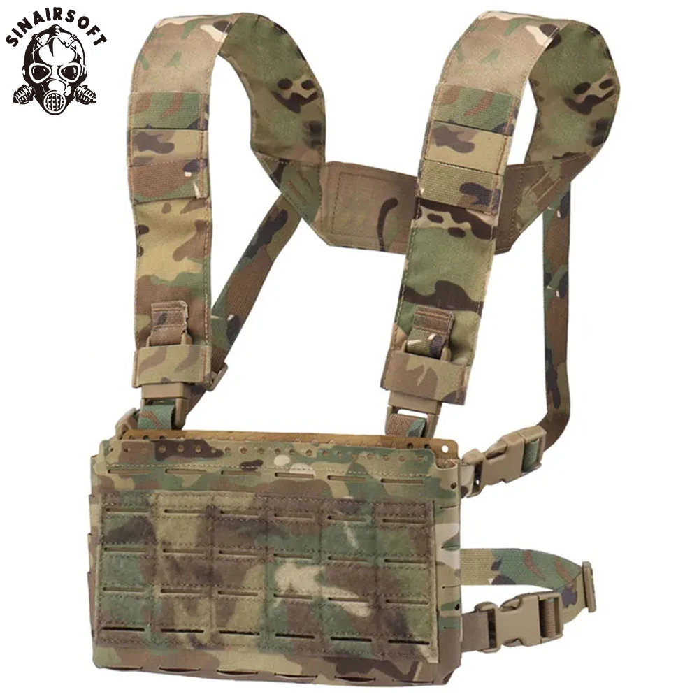 Chaleco táctico MK5, aparejo de pecho MOLLE, chasis de Micro lucha con bolsa de revistas 5,56, equipo de chaleco de caza militar para portador de placa