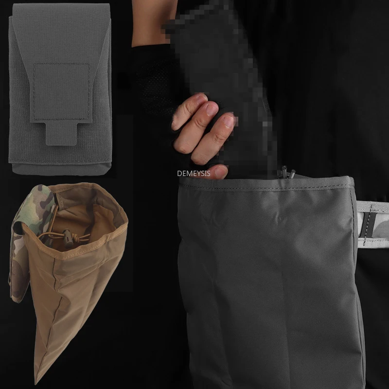 Bolsa de descarga táctica MOLLE, bolsa de recuperación plegable Airsoft Mag, paquete de almacenamiento de reciclaje de revistas de despliegue rápido, soporte de equipo de caza