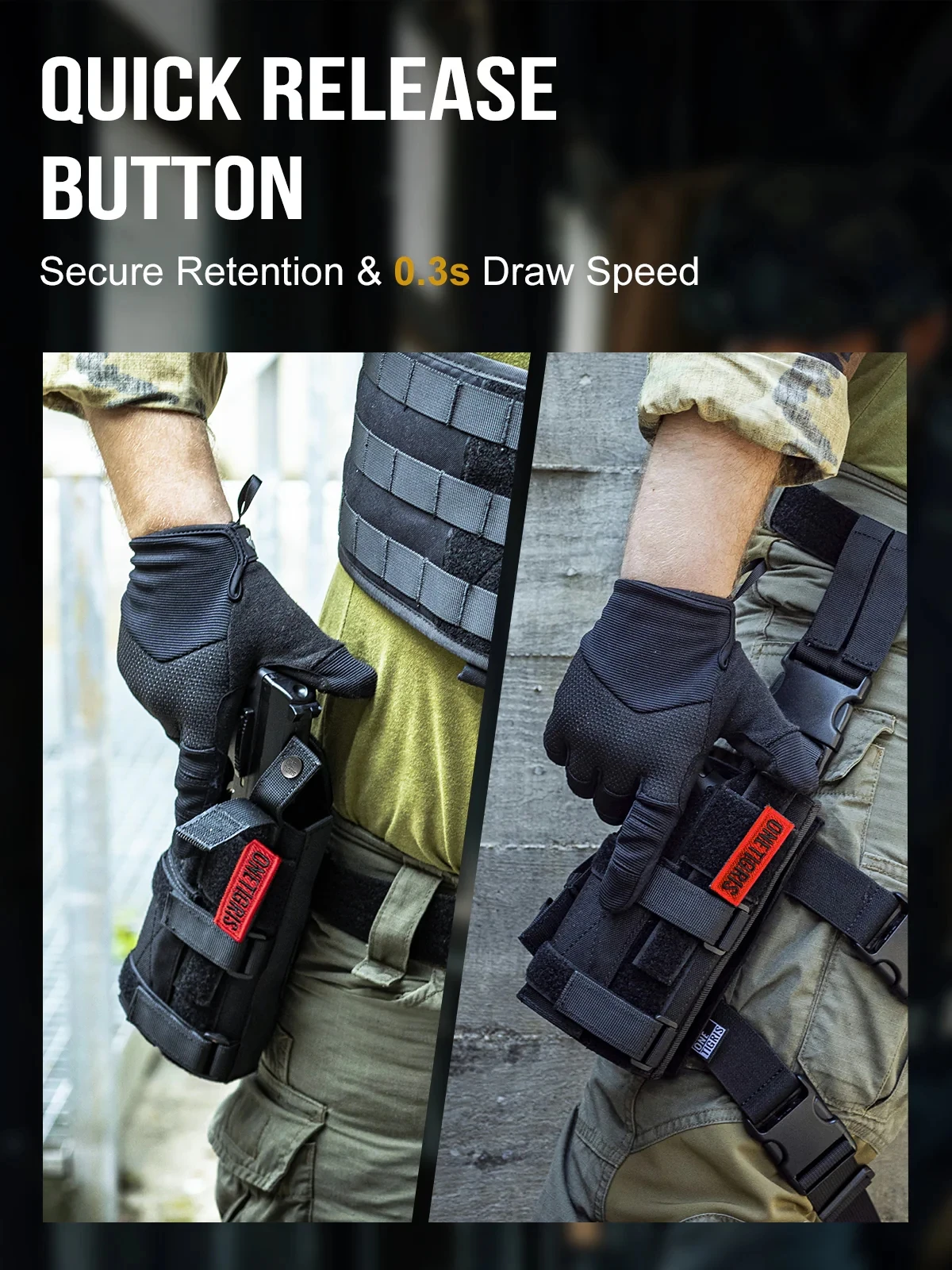 ONETIGRIS Funda Táctica MOLLE para Glock – Nylon profesional - imagen 5