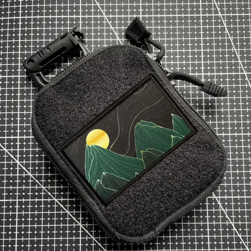 Parche Táctico con Diseño de Paisaje Montañoso, Insignia de Moral, Impreso, con Gancho y Bucle, Accesorio para Mochila, Ropa, Adhesivo Decorativo, Brazalete - imagen 3