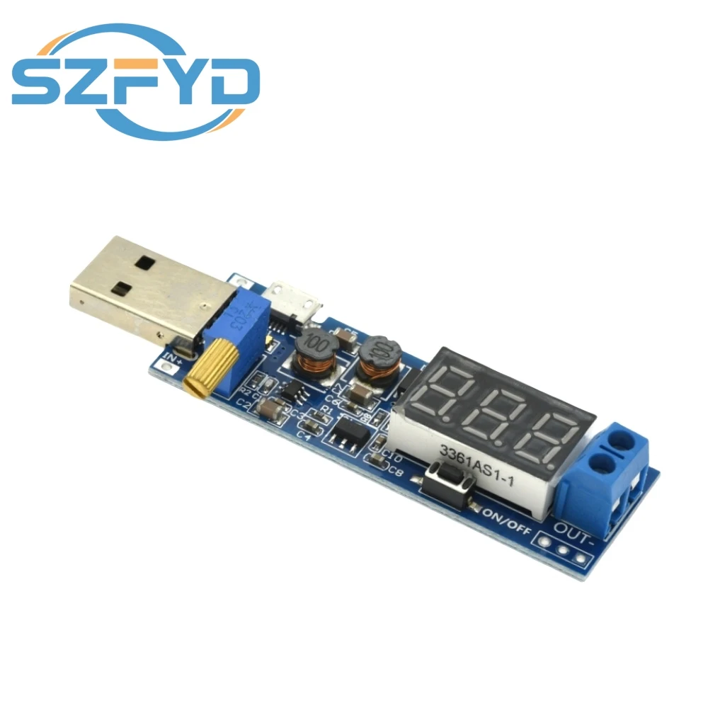 Boost Buck Converter USB Módulo de fuente de alimentación reductor/abajo DC-DC 5V a 3,3V / 12V Salida ajustable DC 1,2V-24V - imagen 4