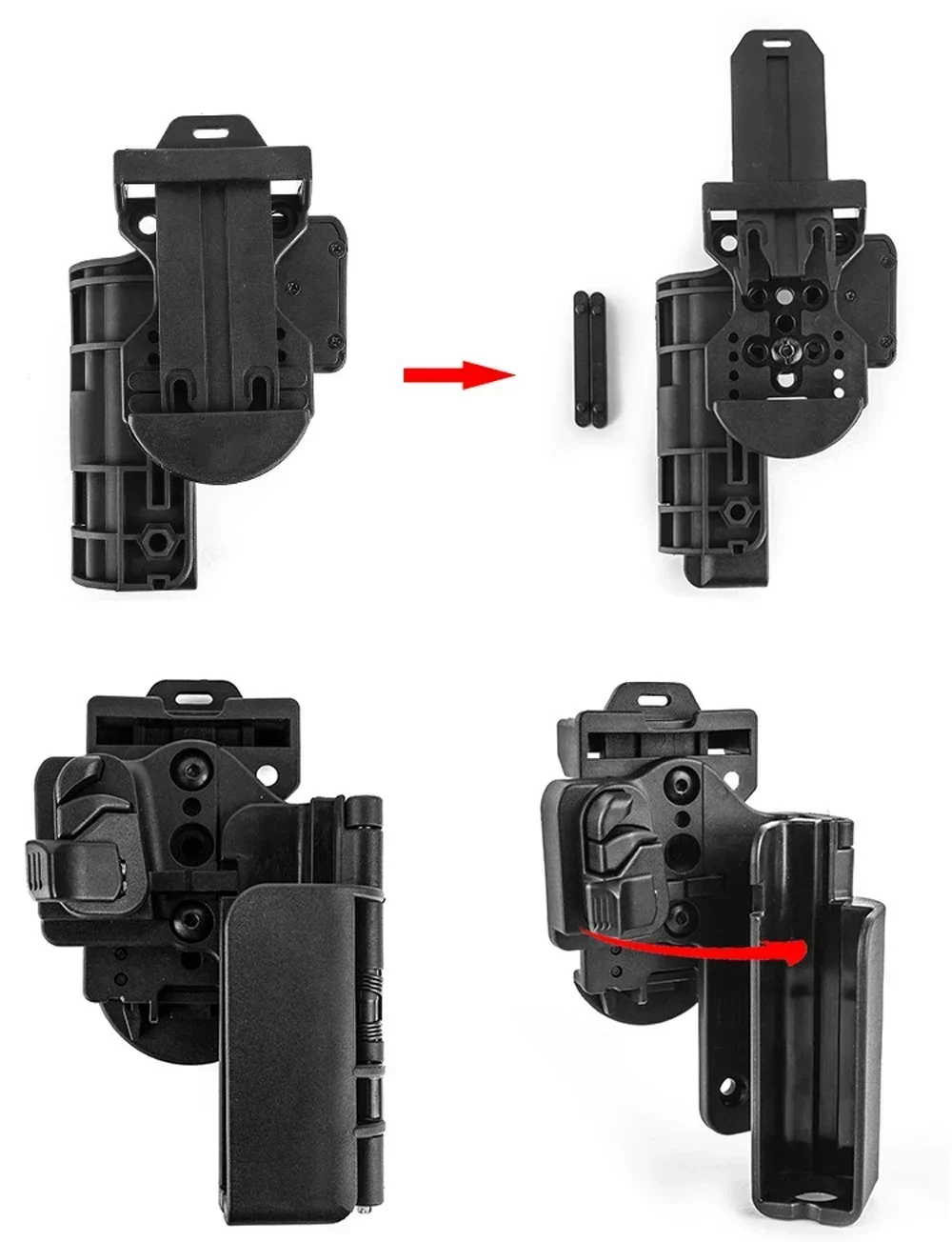 Funda táctica IPSC mano derecha nivel 3 llevar rápido OWB funda de pistola cinturón funda soporte de pistola para Airsoft G17 19 22 - imagen 3