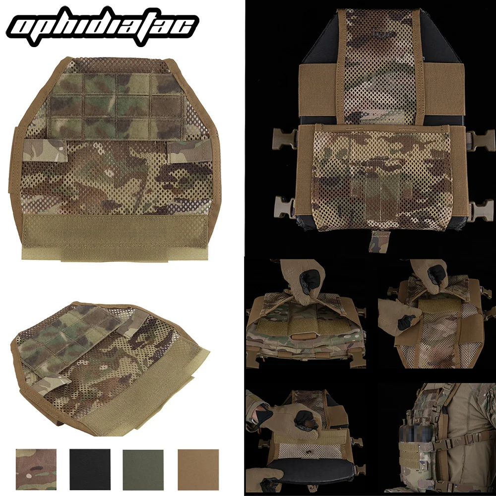 OPHIDIAN Tac R Series cubierta de placa protectora malla ligera y transpirable marco de pecho chaleco placa frontal MOLLE neumático suave hunti - imagen 2
