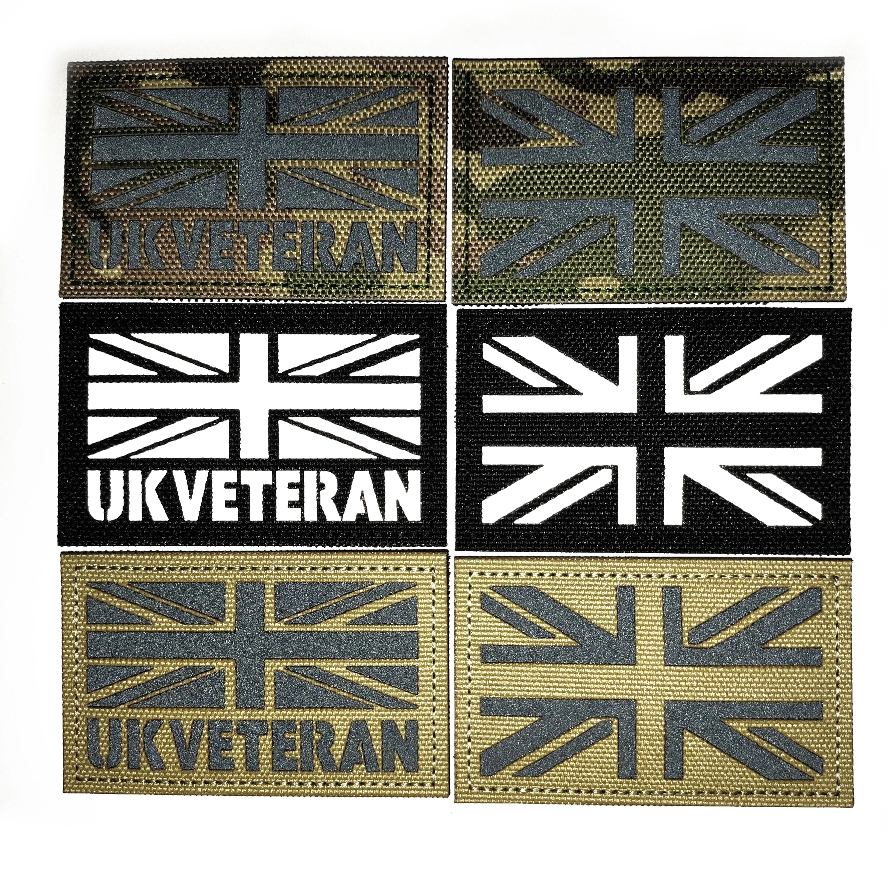 Camuflaje IR reflectante táctico bandera del Reino Unido nieve Nylon gancho y bucle, ropa brazalete mochila sombrero parche decorativo - imagen 3