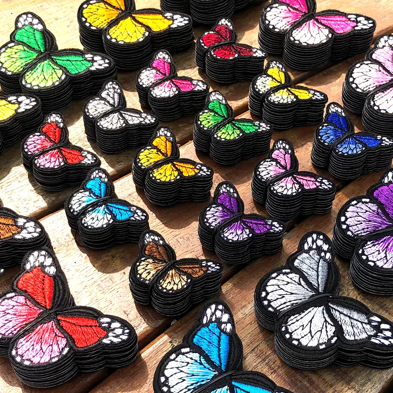 Parche bordado de mariposa de 12 colores, parches para planchar en ropa, suéter, falda, decoración de ropa, sombrero, mochila, insignias para coser - imagen 5