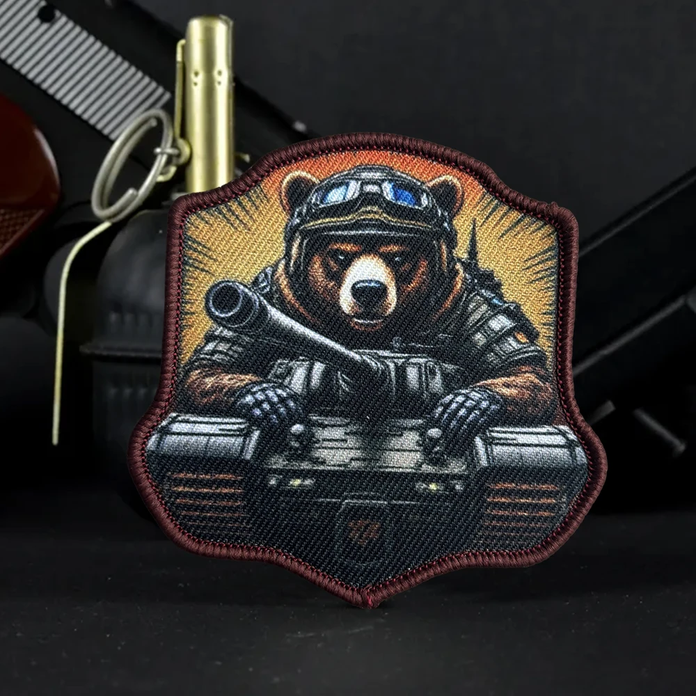 Parche táctico velcro tejido de moral oso ruso para mochila y brazalete - imagen 4