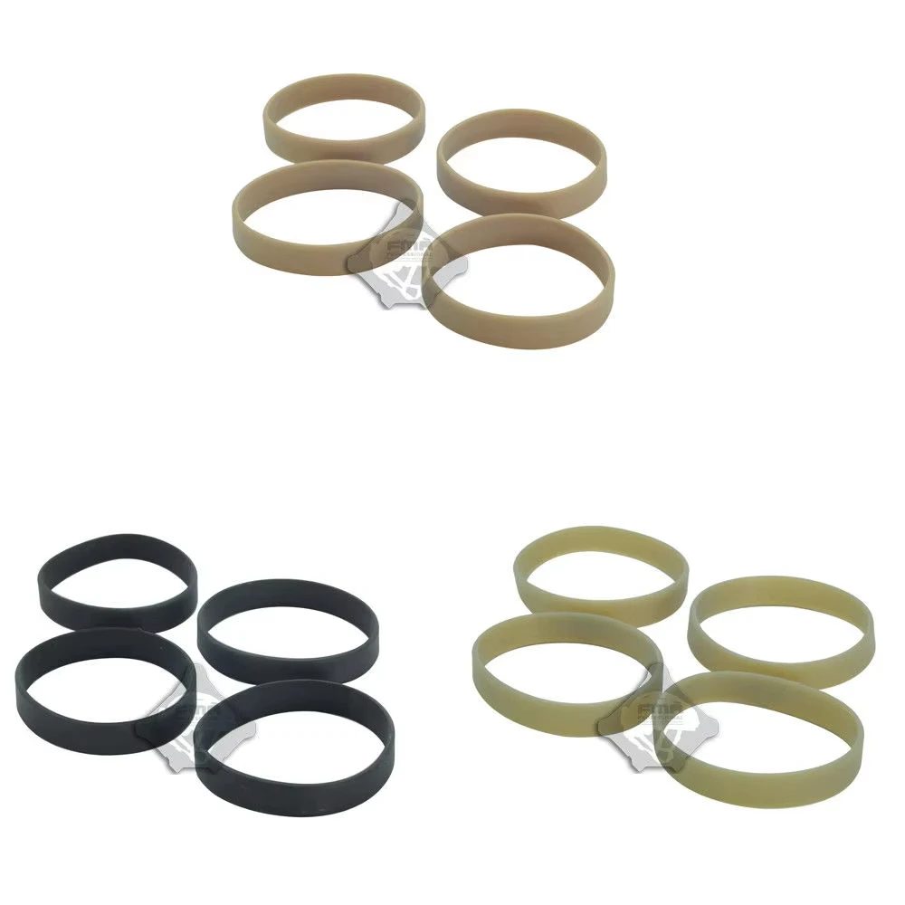 Paquete de 4 bandas elásticas de silicona anchas y resistentes, resistentes al desgaste para accesorios de acampada al aire libre, correas de fijación para bolsas - imagen 3