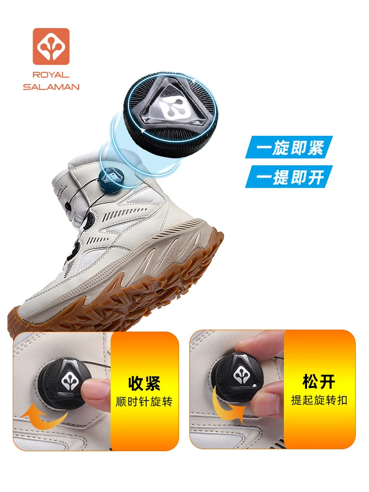 SALAMAN 2025 botas de nieve al aire libre, zapatos de senderismo para hombre, botas impermeables para mujer, zapatillas de trekking, botas de esquí cálidas de lana de alta calidad para invierno - imagen 5