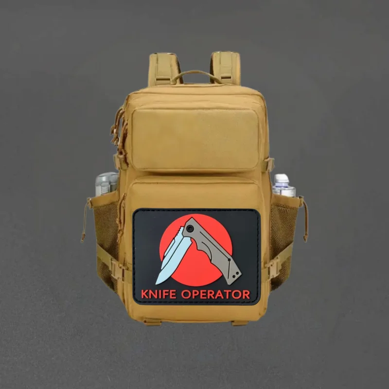 Parche de PVC para operador de cuchillos, chaleco táctico, sombreros con gancho y bucle, insignia de moral, mochila, pegatinas decorativas, parches para brazalete para ropa