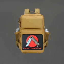 Parche de PVC para operador de cuchillos, chaleco táctico, sombreros con gancho y bucle, insignia de moral, mochila, pegatinas decorativas, parches para brazalete para ropa
