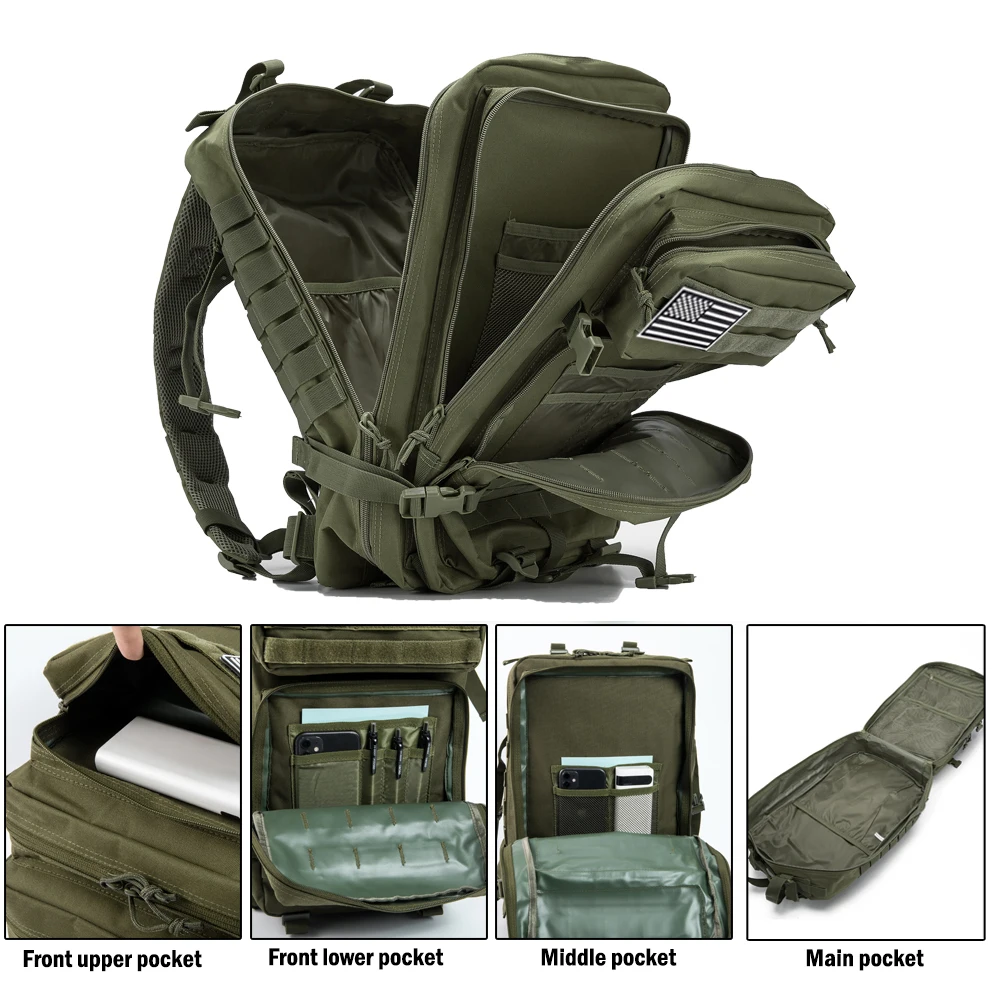 Mochila de viaje 45L para hombre, senderismo y trekking - imagen 5