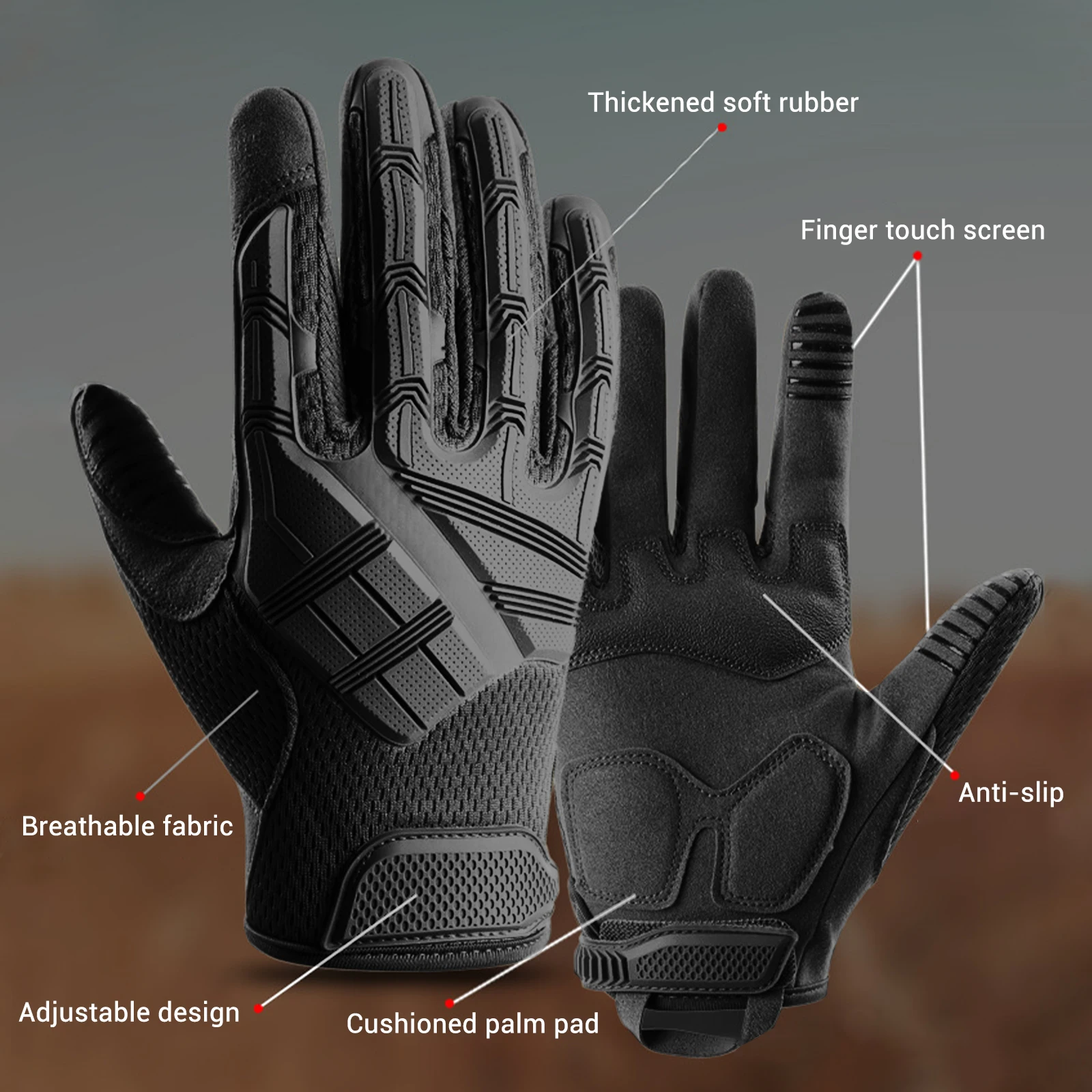 Guantes Guantes transpirables para pantalla táctil actualmente fuera de stock - imagen 2