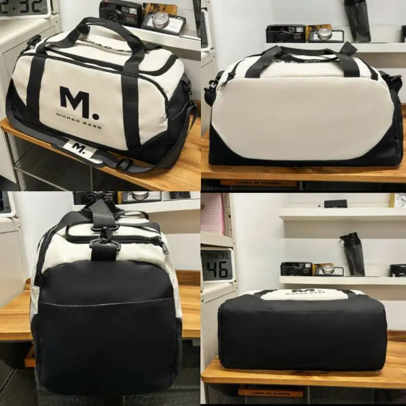 Bolsa de lona deportiva con zapatos, bolsas para gimnasio, Fitness, Yoga, seco, húmedo, para acampar al aire libre, senderismo, viaje de mano, bolso de equipaje portátil - imagen 5