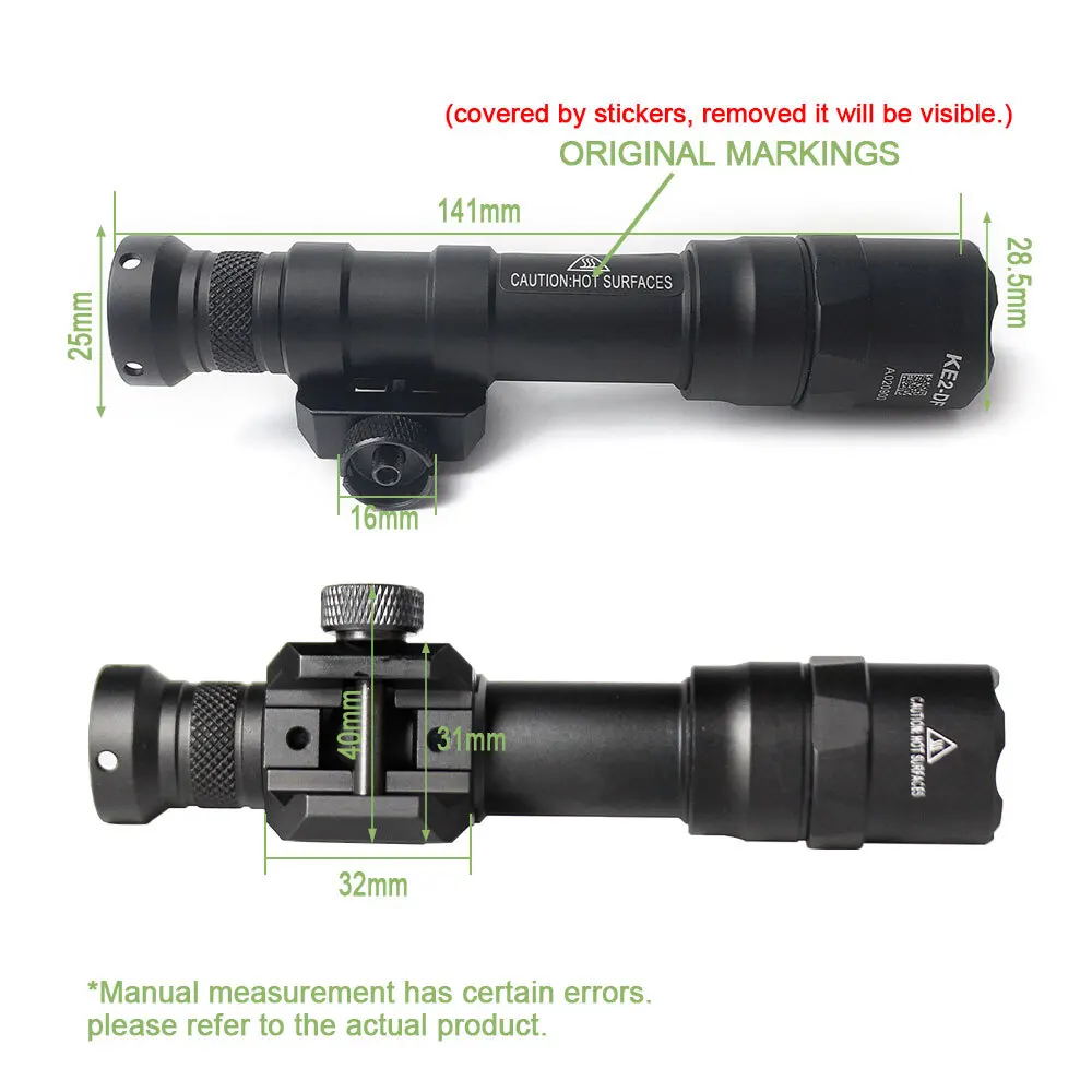 SOTAC-GEAR M600DF linterna táctica salida potente 1400 lúmenes arma luz exploradora Metal doble función Tailcap Airsoft - imagen 2