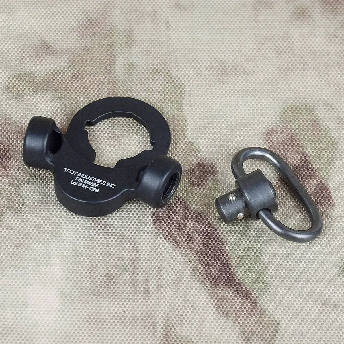 Placa de extremo de doble cara táctica, soportes de alcance flexibles, adaptador giratorio de eslinga, adaptador de botón de empuje de separación rápida apto para M4 M16 Airsof - imagen 3