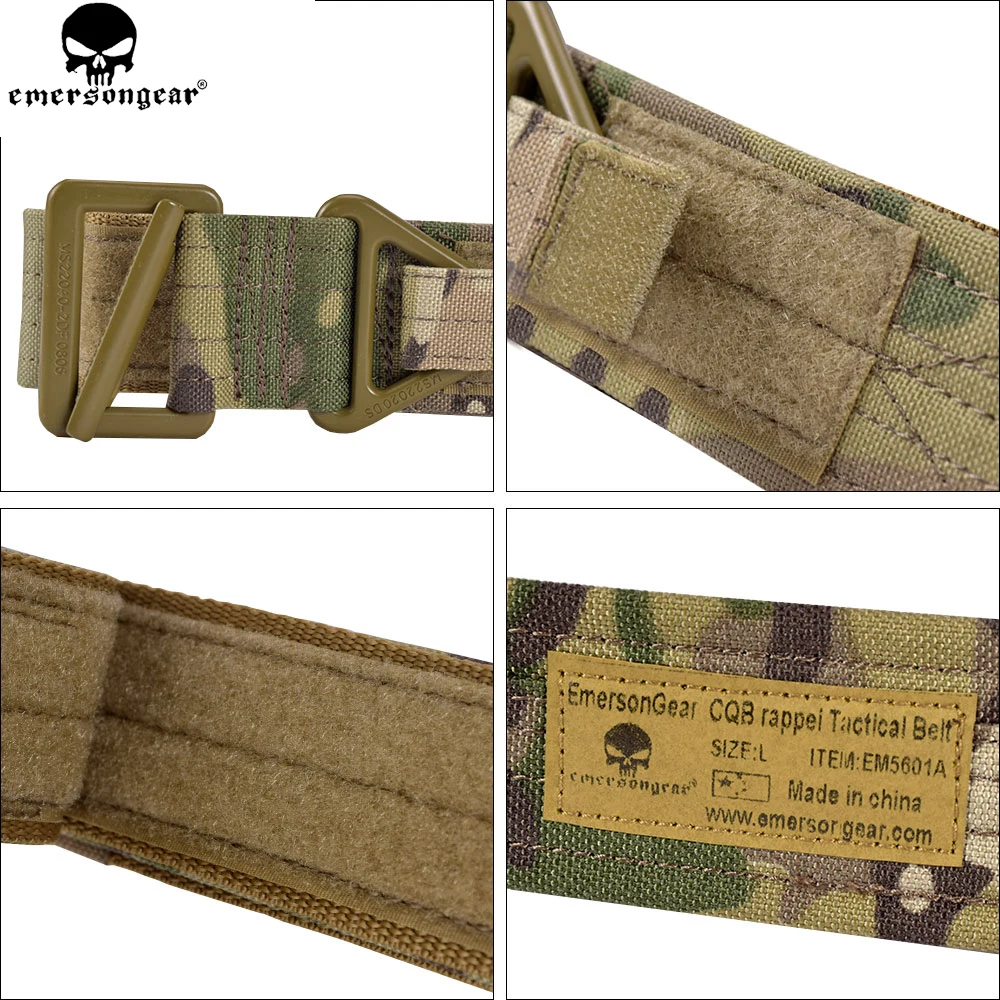 EMERSONGEAR-cinturón táctico CQB Rappel para hombre, cinturón de camuflaje multicamuflaje para Airsoft, caza, Paintball, deportes, EM5601 - imagen 5