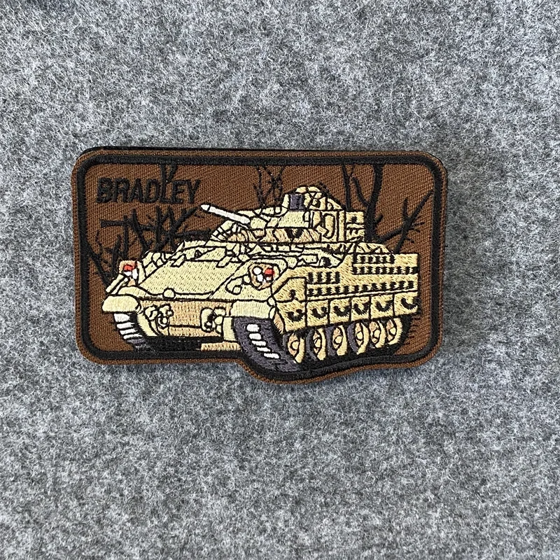 Militär Tank Stickerei Patch Aufkleber Moral Abzeichen Haken und Schleife Patches für Kleidung Rucksack Ornament - imagen 4