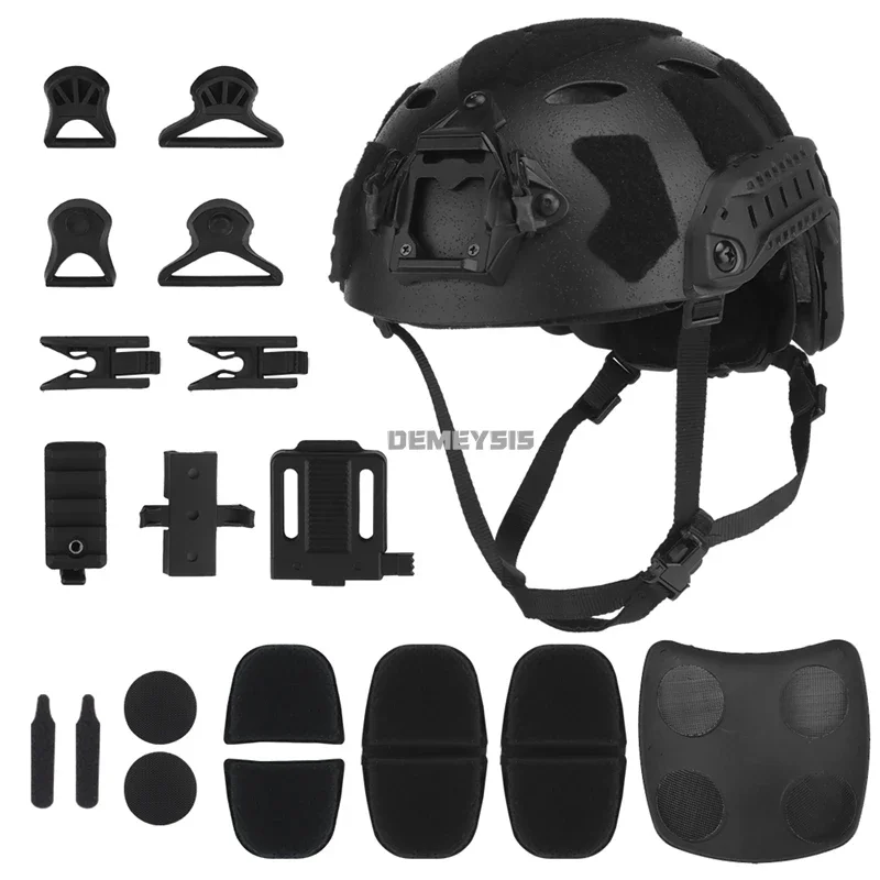 Casco táctico FAST SF para exteriores, cascos deportivos de protección para caza y tiro medio cubierto, combate de Paintball CS, equipo de cabeza para juego de guerra - imagen 2