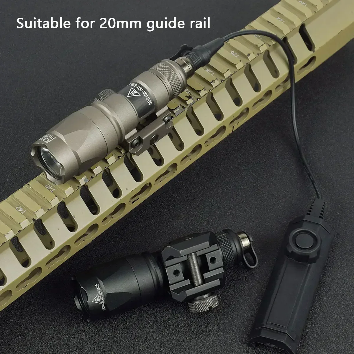 Linterna táctica Surefir M300 M600 M600C Luz de explorador con interruptor de presión de doble función 600 lúmenes armas de caza luz de pistola - imagen 2
