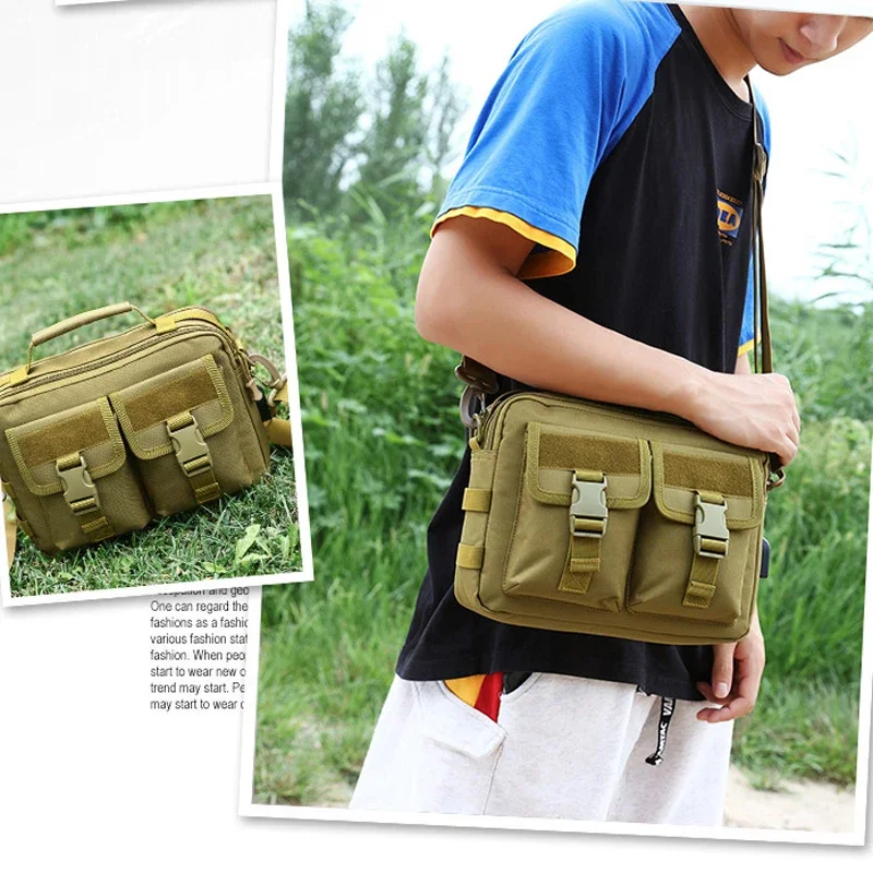 Mochila táctica de hombro para hombre, bolsa Molle Airsoft, adiestramiento de caza al aire libre, senderismo, Camping, bolso - imagen 5