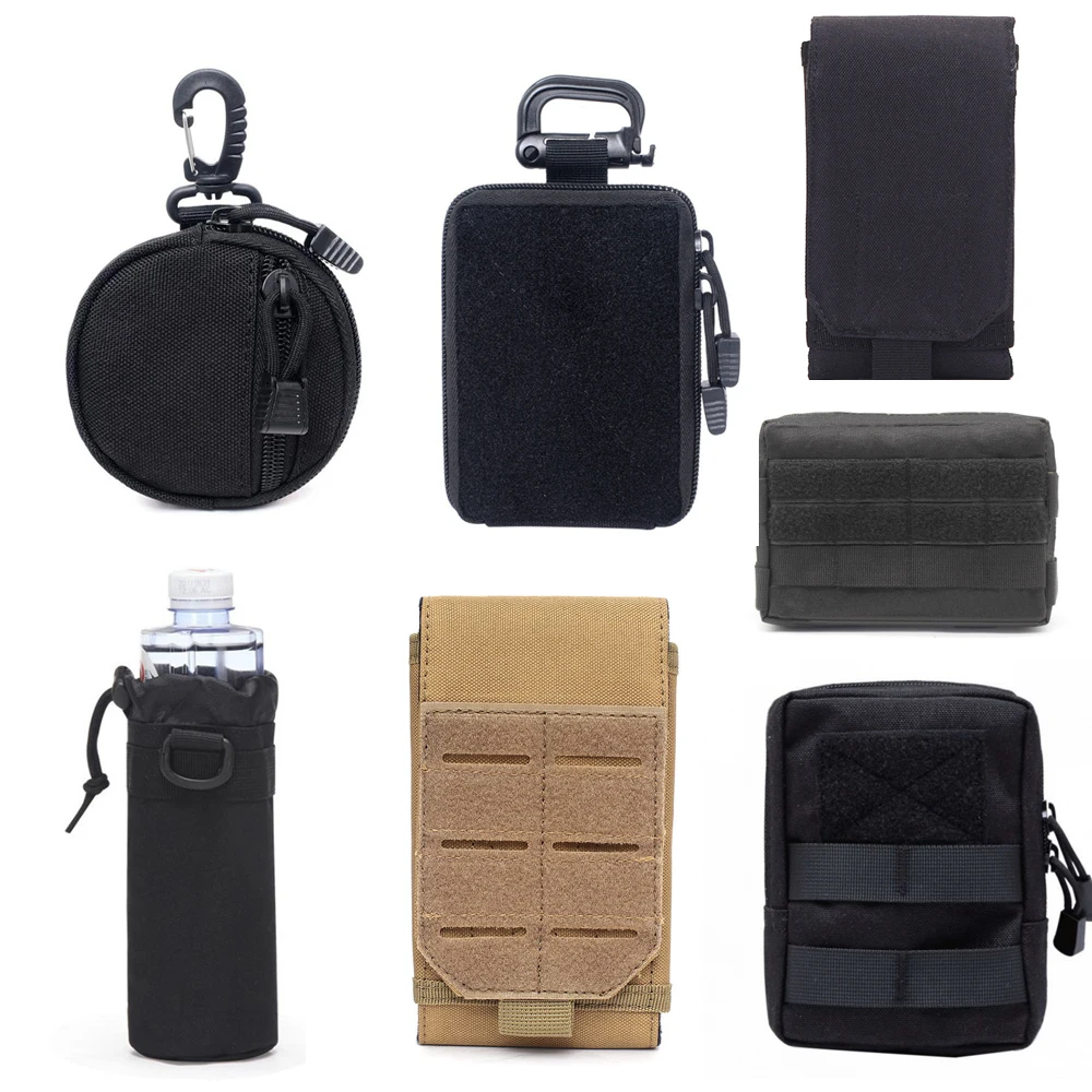 Riñonera táctica MOLLE con cinturón y funda para teléfono EDC