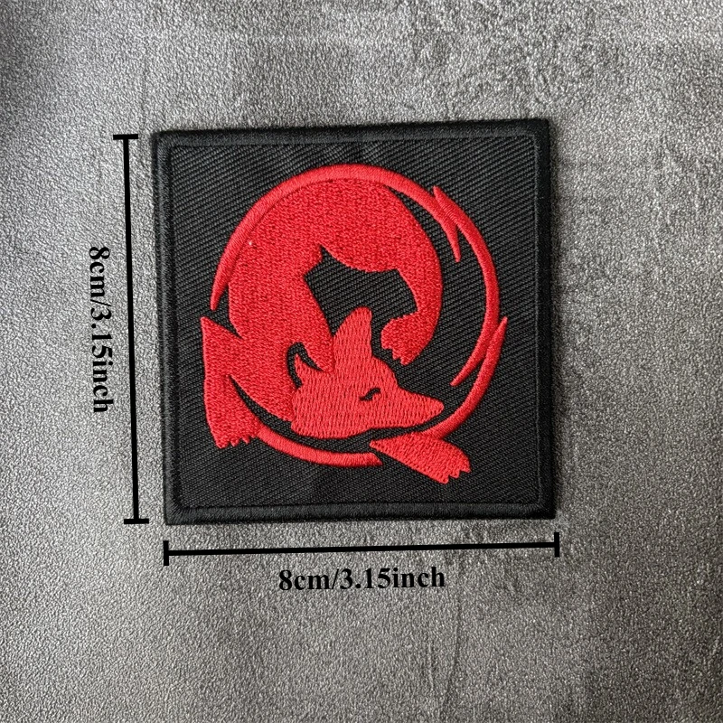 Parche bordado "Red Fox" para ropa, insignia de moral táctica, gancho, parches de animales, pegatinas para mochila, brazalete - imagen 5