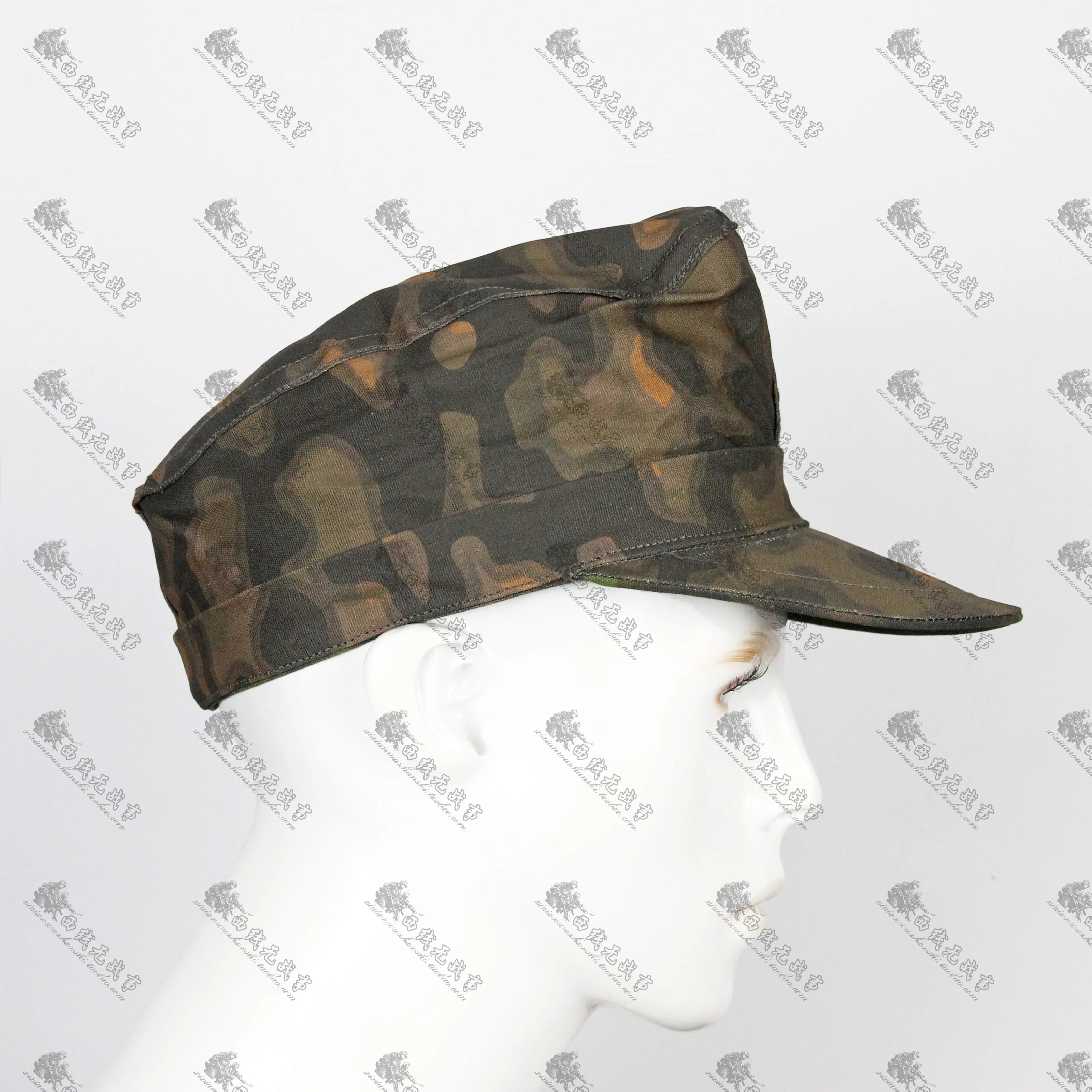 Sombrero de campo de camuflaje con borde antiniebla de élite alemana, sombrero de camuflaje con borde borroso M43, uso de doble cara