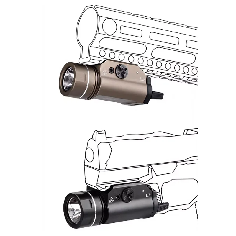 Lámpara colgante para pistola táctica TR 1 HL, luz estroboscópica de Metal de 800 lúmenes, potente linterna CNC para Glock 17, 19, X300, X400, Airsoft de caza - imagen 5