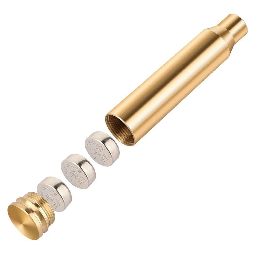 Borosighter de latón con láser de punto rojo, 9mm/.223/5.56/308/7.62/.45/30-06, cartuchos para mira telescópica, accesorios para pistola de caza - imagen 4