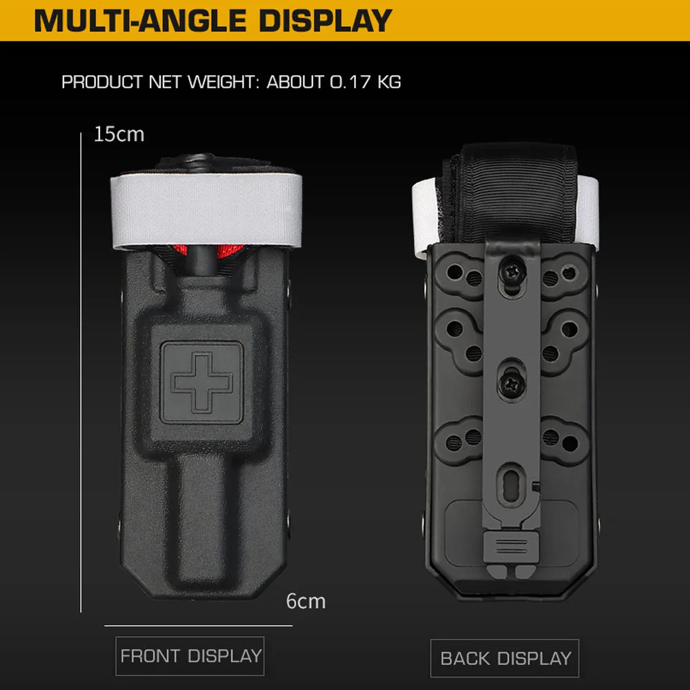 Torniquete táctico de emergencia para exteriores, equipo de primeros auxilios portátil, hebilla de liberación rápida y lenta, fundas de camuflaje Airsoft - imagen 5