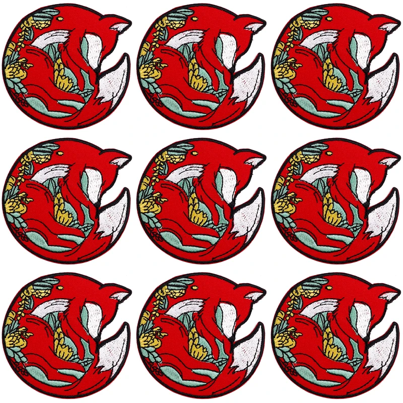 Parche bordado de Animal Punk para ropa, pegatinas de bucle de gancho DIY, 10 piezas por lote - imagen 5