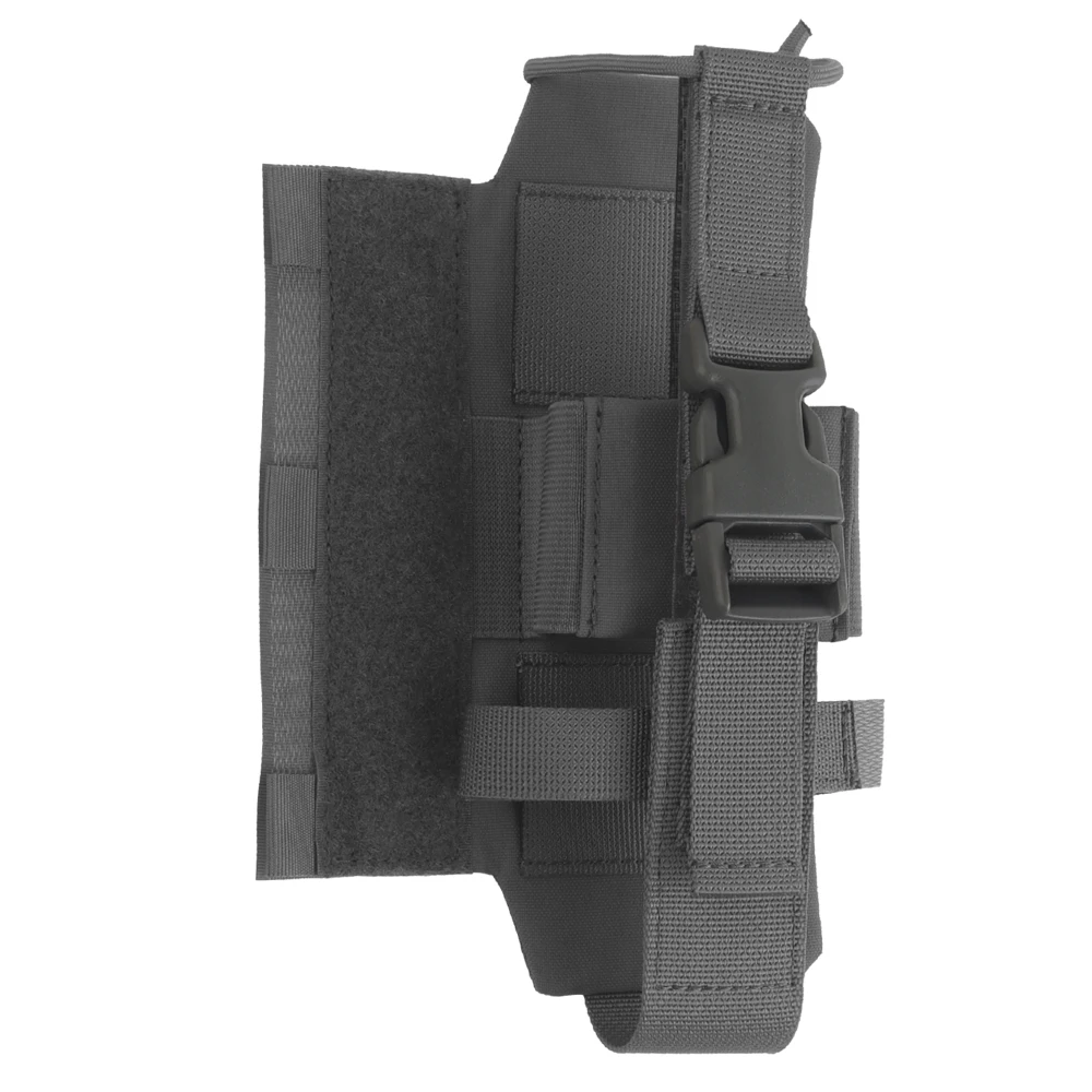 Bolsa lateral de Radio táctica estilo R, bolsa de almacenamiento ajustable, bolsillo para walkie-talkie, chaleco de caza, accesorios Molle - imagen 3