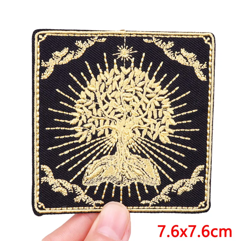 Parches bordados de faro/Raibow, parche de Tarot Punk, parches para planchar, parche de gato de dibujos animados DIY para ropa, insignias bordadas para coser - imagen 4