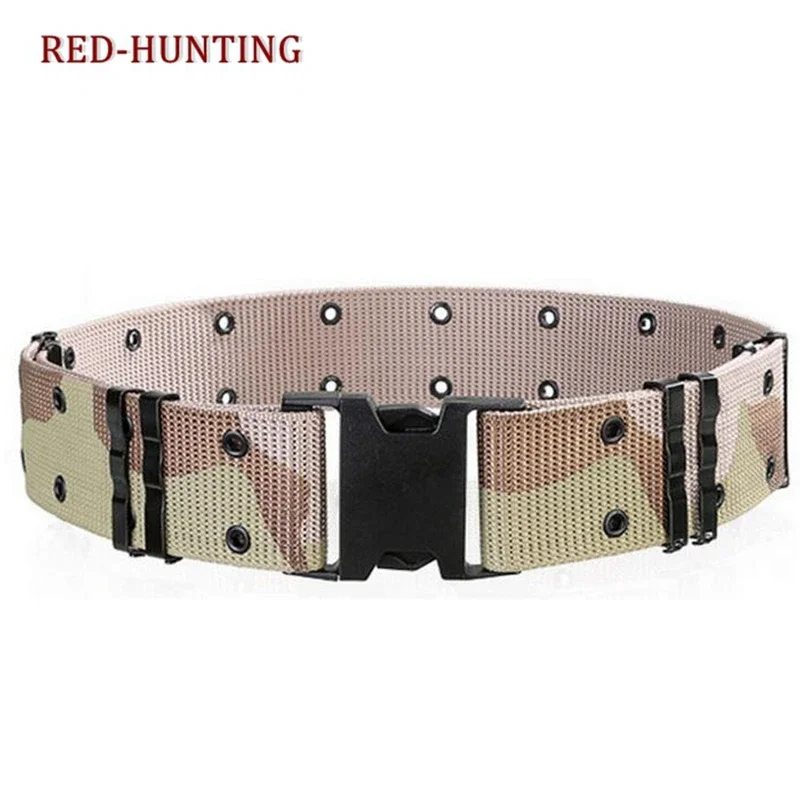 Cinturón táctico de alta resistencia, ojales de Metal, cinturón táctico de policía con hebilla de plástico de liberación rápida, cinturón de soporte trasero - imagen 5