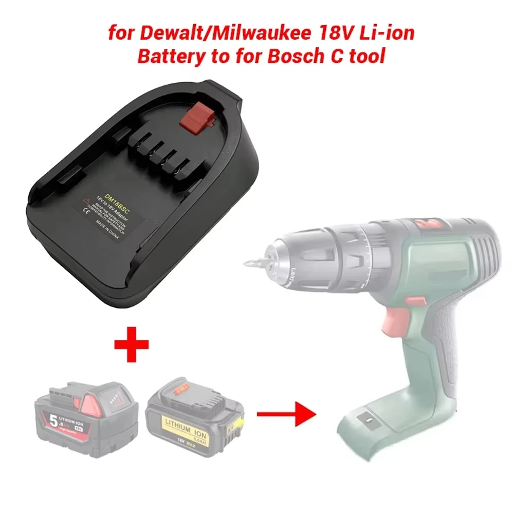 Adaptador convertidor de batería de iones de litio para Dewalt para batería de iones de litio Milwaukee de 18V utilizada para herramienta eléctrica Bosch C de 18V - imagen 3
