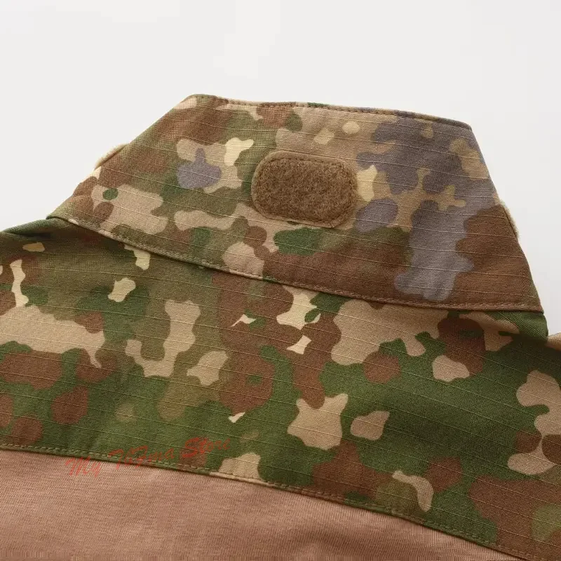Traje táctico De rana para todo terreno, Alemania De Spot, Flecktarn antiinfrarrojo, Top De combate De camuflaje, camisa De manga larga, tela De protección IR - imagen 4