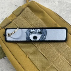 Parche táctico de moral de belleza Sexy para chica, llavero estampado, parche, insignia del ejército militar al aire libre, brazalete, mochila táctica, llaveros
