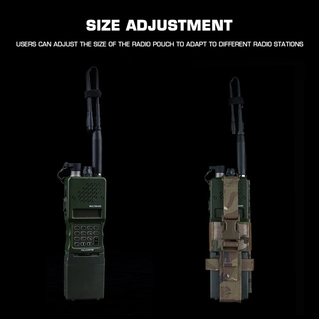 Bolsa Molle Raido, funda táctica para Radio, bolsas resistentes, bolsa para Walkie Talkies de dos vías, almacenamiento ajustable, soportes de nailon - imagen 5