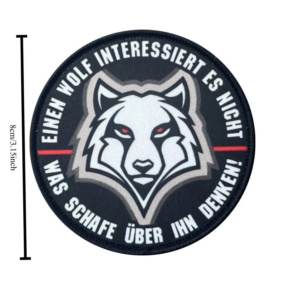 Parches tácticos Wolf Morale para ropa, parche con gancho y bucle, insignia militar, brazalete, pegatinas para mochila - imagen 2