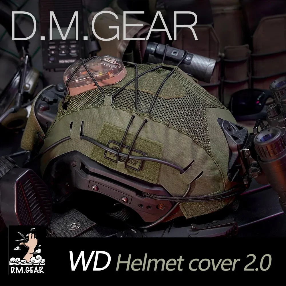 Dmgear-cubierta de casco de choque balístico, equipo táctico verde de guardabarros de malla, equipo de caza Airsoft, Wendy2.0, Exfil