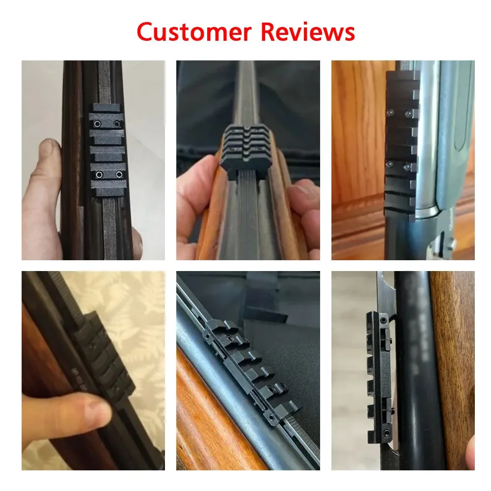 Riel de arrastre ventilado para escopeta a riel Picatinny de 20mm, adaptador de 5/8 ranuras para IZH-27 MP-153 MP-155 MP-233 TOZ-120 MTs21-12 TOZ-84 - imagen 5