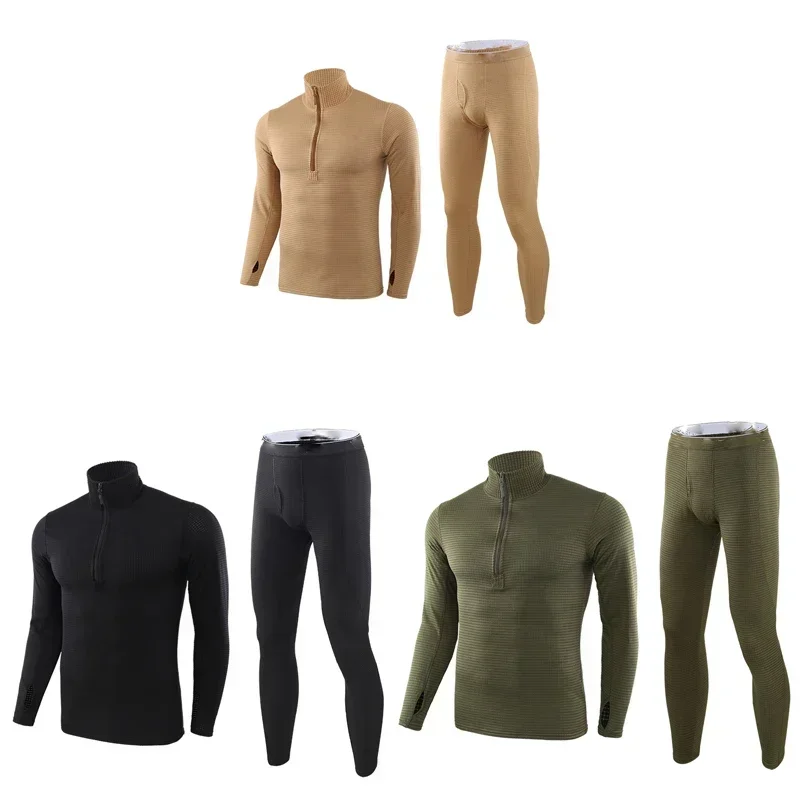 Ropa interior térmica táctica ajustada sin costuras para hombre, ropa deportiva con función transpirable para entrenamiento y ciclismo, Calzoncillos largos térmicos para invierno - imagen 3