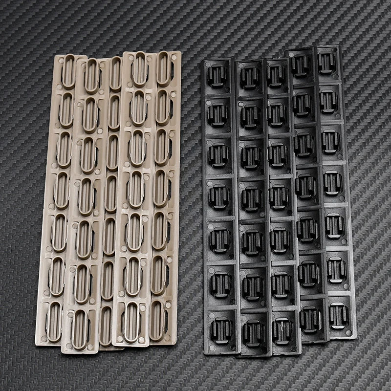 WADSN 5 uds MLOK/KEYMOD Panel de cubierta de montaje en riel 140mm Protector de manos de nailon protección de manos antideslizante accesorio táctico de caza - imagen 3