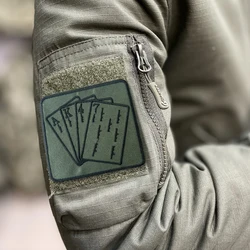 Parche táctico Ak47 con tarjeta de póker, parches bordados divertidos con gancho y bucle, insignia de moral, brazalete del ejército militar, pegatinas para mochila