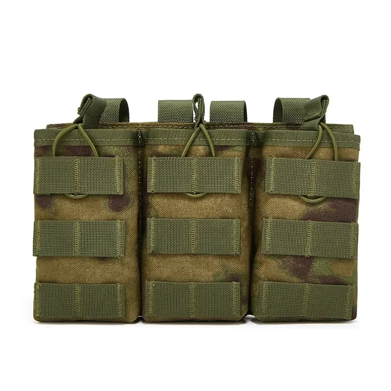 Bolsas tácticas Triple Molle para revistas Airsoft AK 7,62 5,56mm M4 AR 15 bolsa para Rifle Mag accesorios de caza - imagen 4