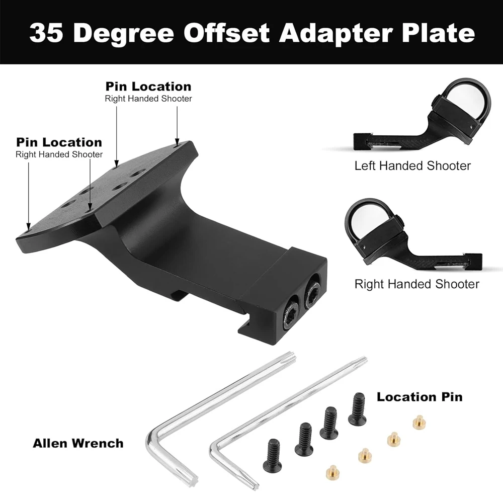 Adaptador Picatinny montaje offset 35° para mira punto rojo caza - imagen 5