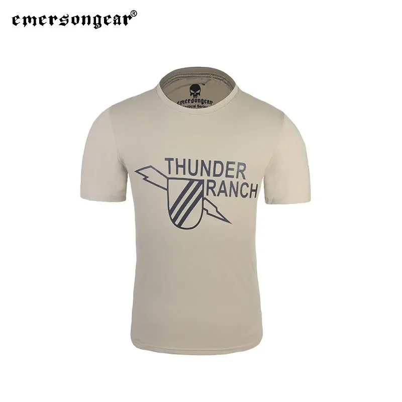 Emersongear-Camiseta táctica absorbente de sudor, camiseta que absorbe el sudor tipo G, manga corta, para correr, ciclismo, senderismo, exteriores, KH - imagen 2