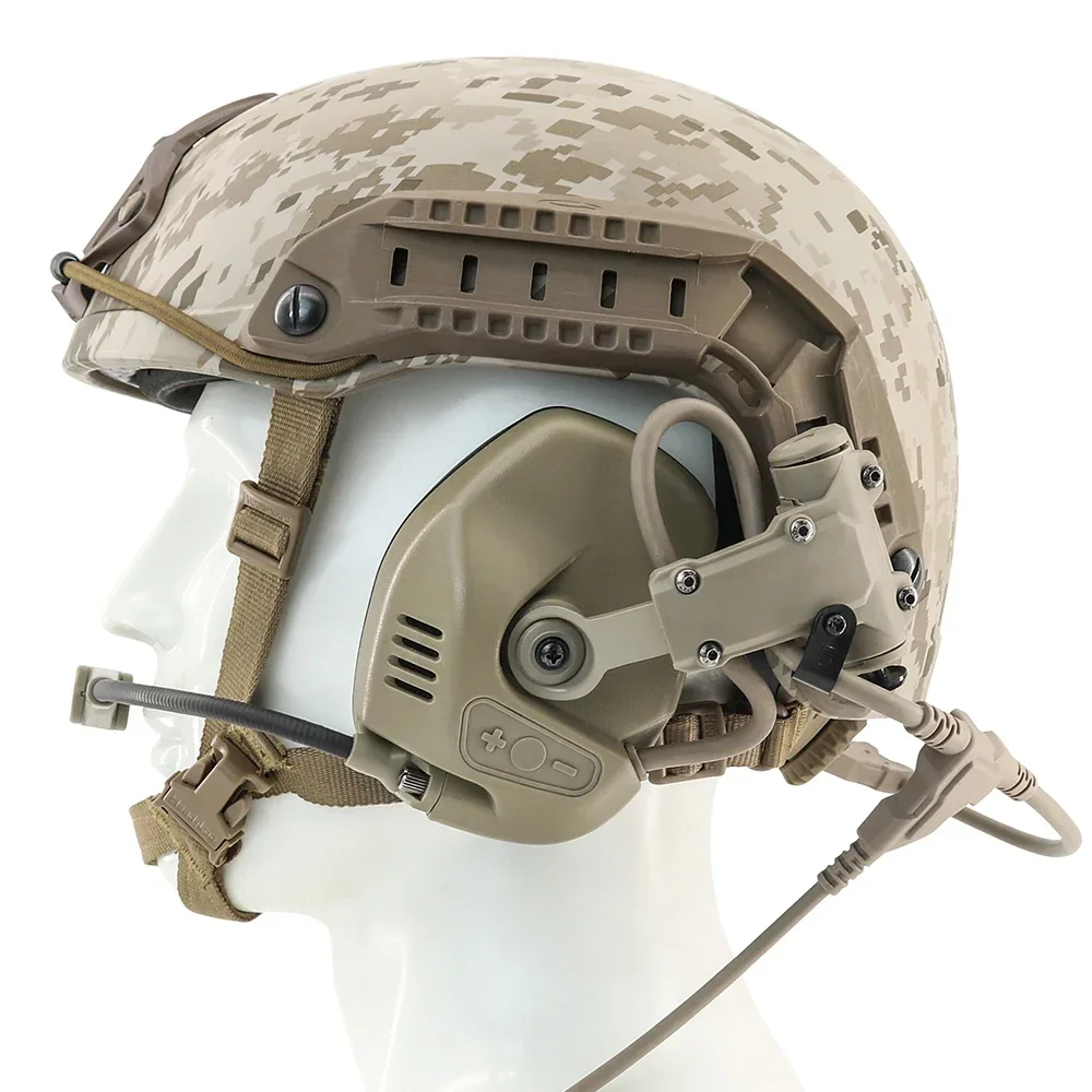 Auriculares tácticos RAC para casco con riel Picatinny comunicación - imagen 4