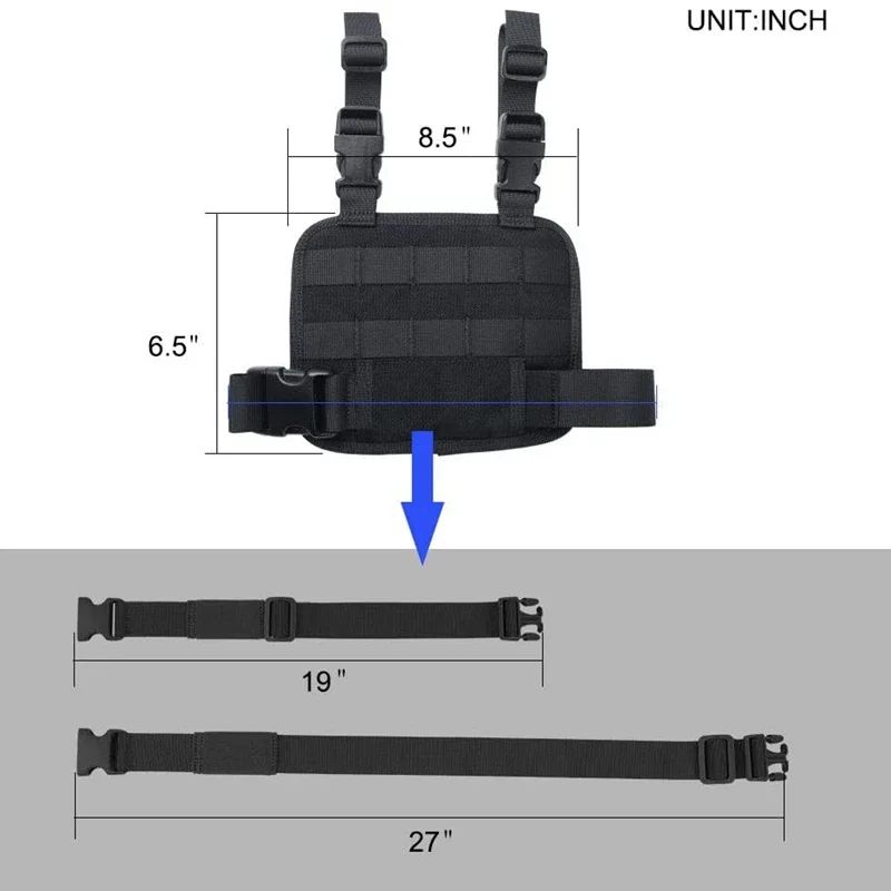 Plataforma de pierna caída 1000D MOLLE, placa de pierna ajustable, bolsa para munición, bolsa para revistas, bolsa con correa ajustable para el muslo - imagen 4